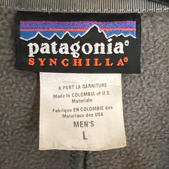 Patagonia Synchilla Black Fleece Zip Up Men's Jacket size L - Picture 2 of 16